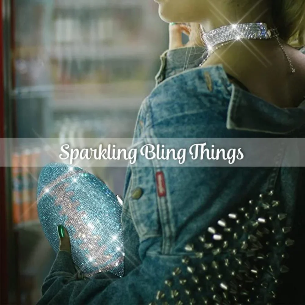 NWT Sparkling Bling Swarovski Crystal Football Clutch Purse Bag Super Bo… - Picture 6 of 7